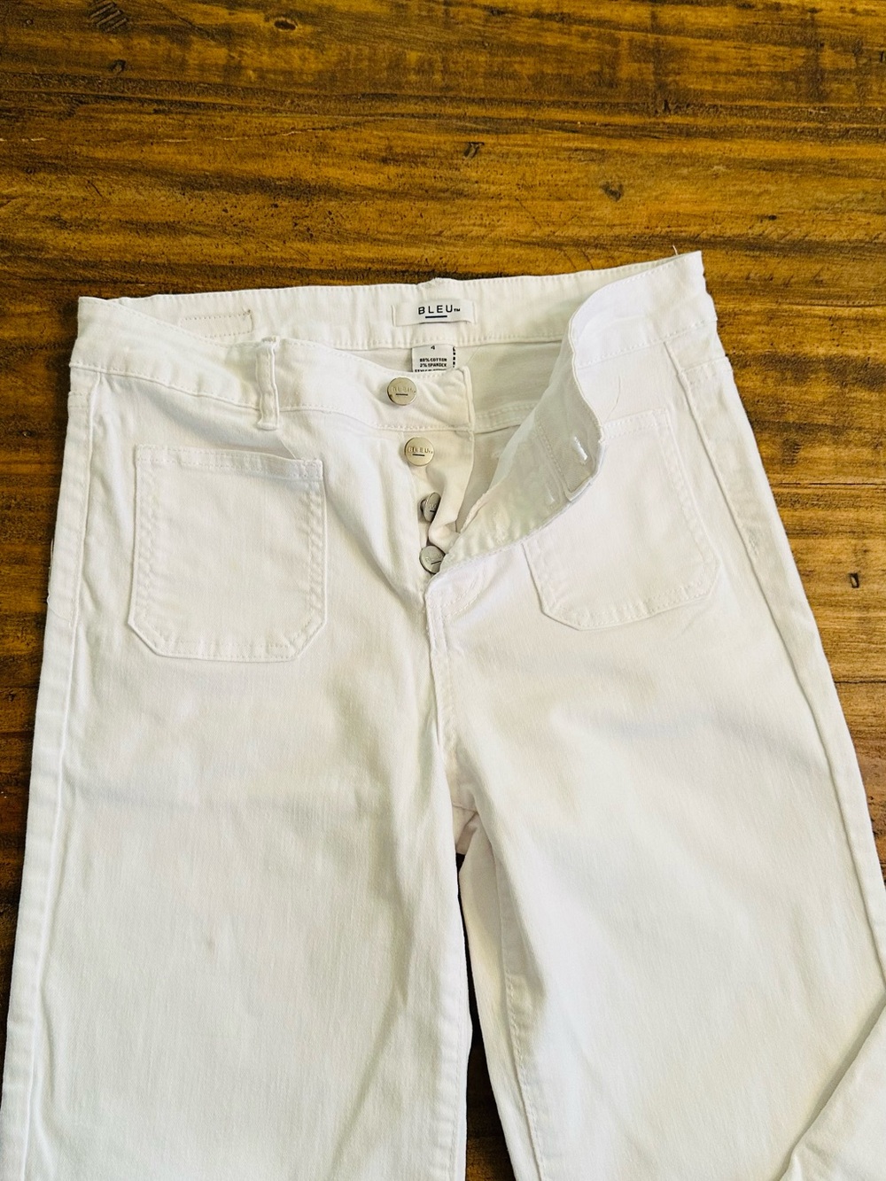 Women’s Straight-Leg White Jeans — Classic High Rise - Picture 2 of 6